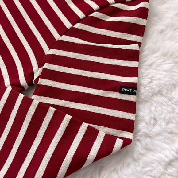 NWT - Saint James Meridien Unisex Stripe T-shirts - Persan/Ecru⚓ - Picture 3 of 4